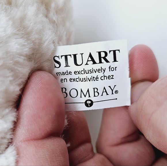 BOMBAY | Stuart plaid tartan bowtie plush stuffed teddy bear toy - Picture 6 of 7